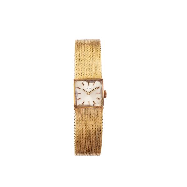 Fine, 18K yellow gold wristwatch with gold bracelet