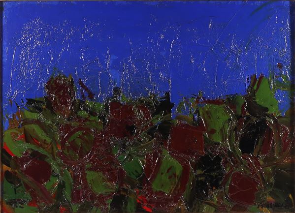 ENNIO MORLOTTI : Untitled (Landscape)  (1966)  - Oil on panel - Auction MODERN AND CONTEMPORARY ART - Casa d'Aste International Art Sale