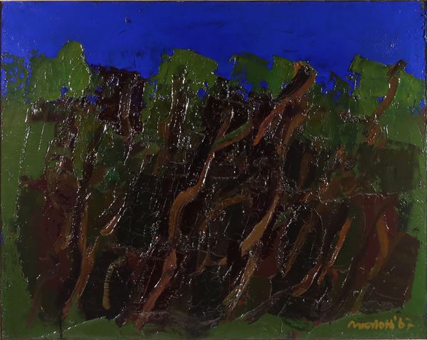 ENNIO MORLOTTI : Landscape  (1967)  - Oil on canvas - Auction MODERN AND CONTEMPORARY ART - Casa d'Aste International Art Sale