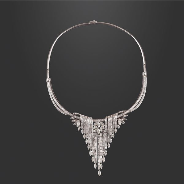 PLATINUM AND DIAMONDS NECKLACE  - Auction IMPORTANT JEWELRY - Casa d'Aste International Art Sale