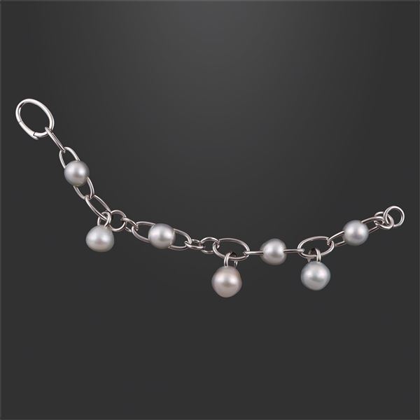 * 18KT GOLD AND CULTURED PEARLS BRACELET