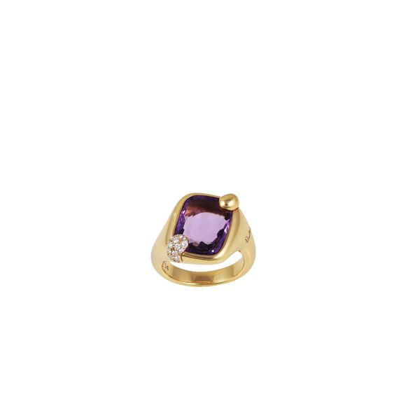 * 18KT GOLD, AMETHYST AND DIAMONDS RING, POMELLATO "Ritratto"  - Auction IMPORTANT JEWELRY - Casa d'Aste International Art Sale