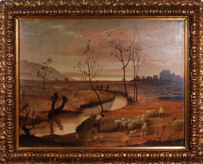 Lotto di due opere - Paesaggio