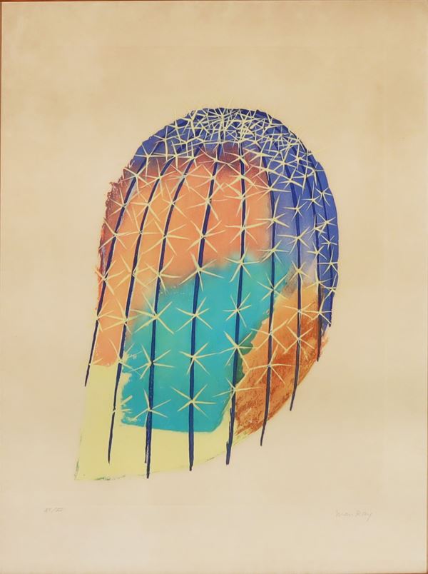 MAN RAY : "Cactus"  - Etching and colored aquatint - Auction MODERN AND CONTEMPORARY ART - Casa d'Aste International Art Sale