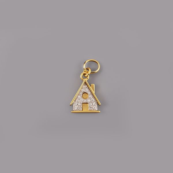 * 18KT GOLD AND DIAMONDS PENDANT