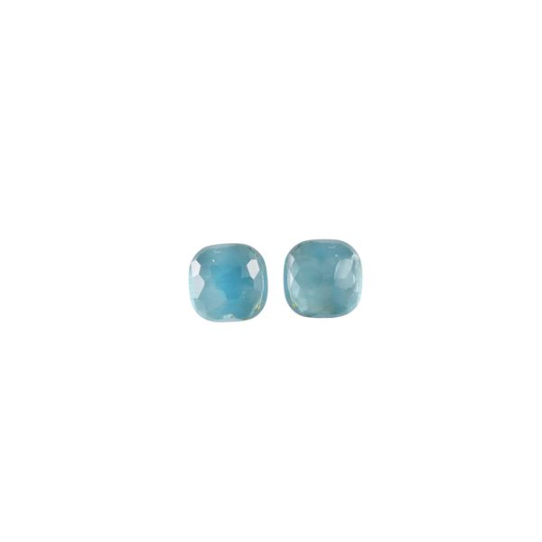 18KT GOLD AND BLUE TOPAZ EARRINGS, POMELLATO "NUDO"  - Auction JEWELRY, SILVER AND LUXURY BAG - Casa d'Aste International Art Sale