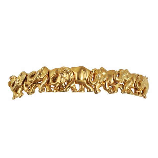 18KT GOLD AND DIAMONDS BRACELET, ROBERTO LEGNAZZI