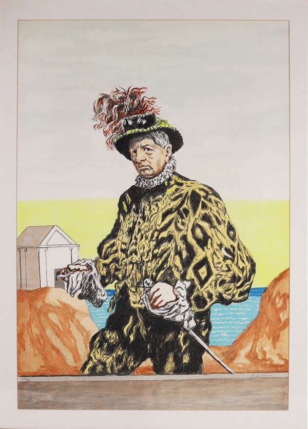 GIORGIO DE CHIRICO :  Self portrait  (1972)  - 16-color lithograph - Auction MODERN AND CONTEMPORARY ART - Casa d'Aste International Art Sale