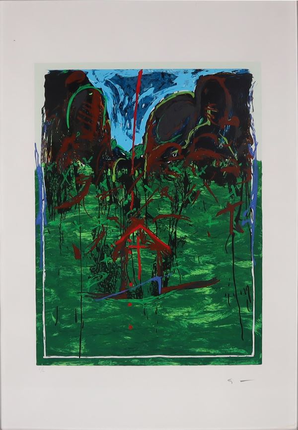 MARIO SCHIFANO : Casetta  - Silkscreen - Auction MODERN AND CONTEMPORARY ART - Casa d'Aste International Art Sale