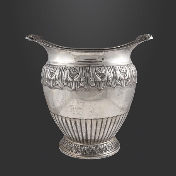 800 SILVER VASE, GENAZZI for FACCIOLI