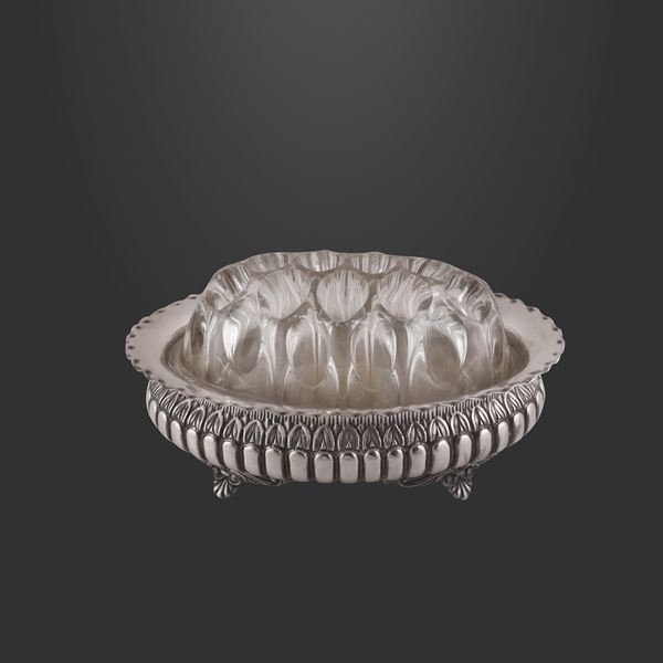 800 SILVER AND GLASS CENTERPIECE  - Auction IMPORTANT JEWELRY - Casa d'Aste International Art Sale