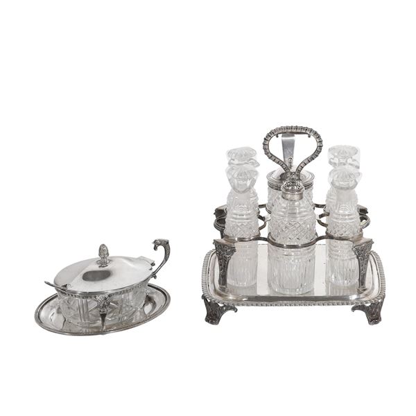 LOTTO DI CRUET E FORMAGGIERA