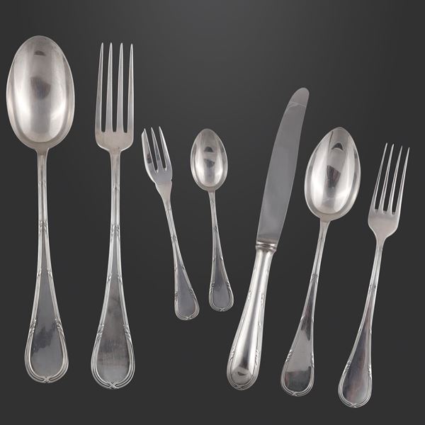 800 SILVER CUTLERY SERVICE, 164 PIECES AND 5 COCKTAIL SPOONS