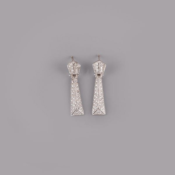 18KT GOLD AND SYNTHETIC GEMS EARRINGS  - Auction JEWELS OF THE HEART - Casa d'Aste International Art Sale
