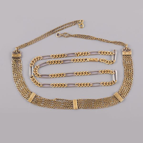 LOT OF TWO 18KT GOLD NECKLACES