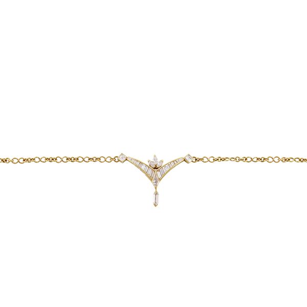 18KT GOLD AND DIAMONDS NECKLACE