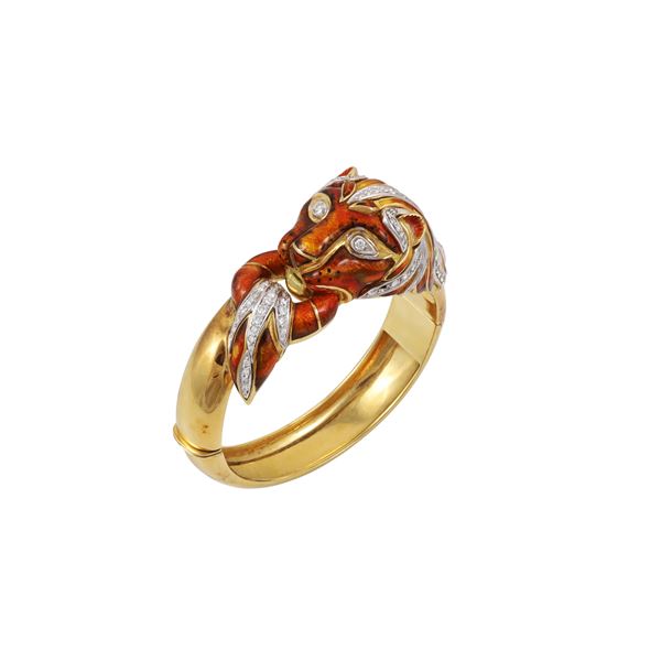 18KT GOLD, DIAMONDS AND ENAMEL   - Auction IMPORTANT JEWELRY - Casa d'Aste International Art Sale