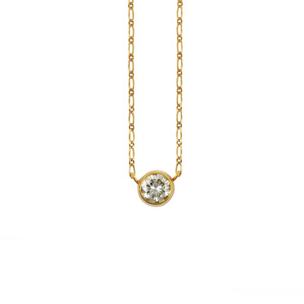 18KT GOLD AND DIAMOND NECKLACE  - Auction JEWELRY, SILVER AND LUXURY BAG - Casa d'Aste International Art Sale