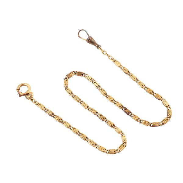 18KT GOLD POCKET WATCH CHAIN  - Auction JEWELRY, SILVER AND LUXURY BAG - Casa d'Aste International Art Sale