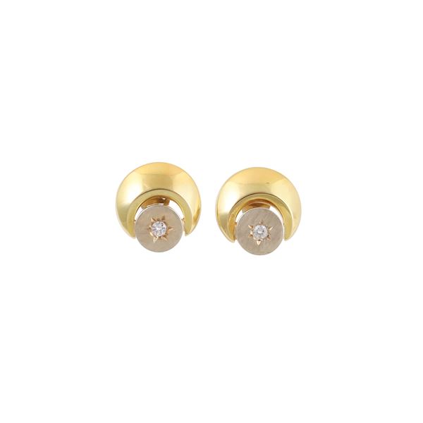 18KT GOLD AND DIAMOND EARRINGS  - Auction JEWELRY, SILVER AND LUXURY BAG - Casa d'Aste International Art Sale