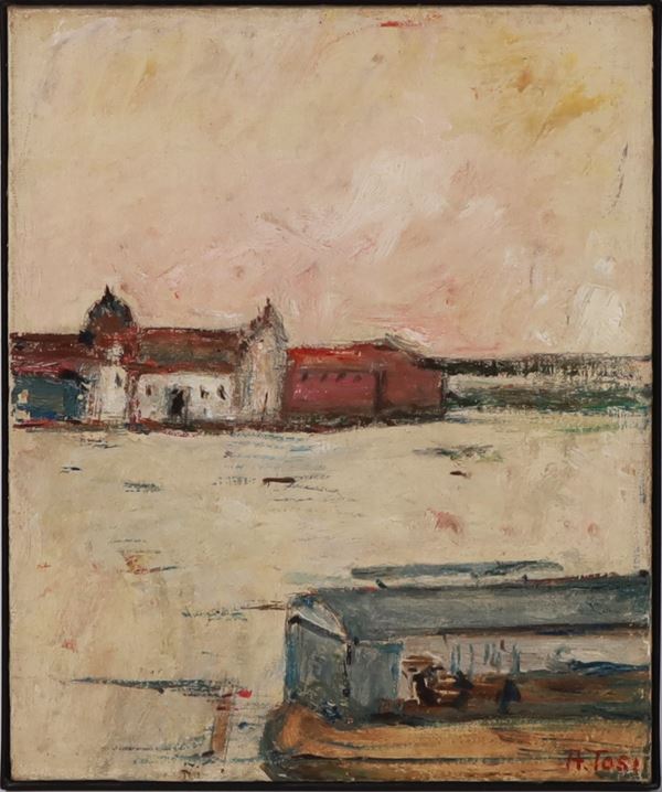 Arturo Tosi    "Paesaggio"    - Olio su tela - Asta ARTE MODERNA E CONTEMPORANEA - Casa d'Aste International Art Sale