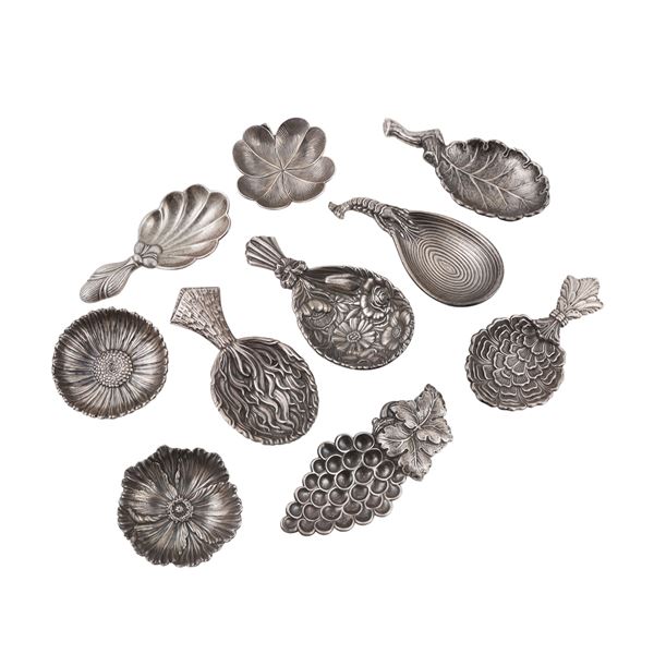 LOT OF SEVEN TEA SPOONS AND THREE SMALL BOWLS, 925 SILVER, GIANMARIA BUCCELLATI  - Auction JEWELRY, SILVER AND LUXURY BAG - Casa d'Aste International Art Sale