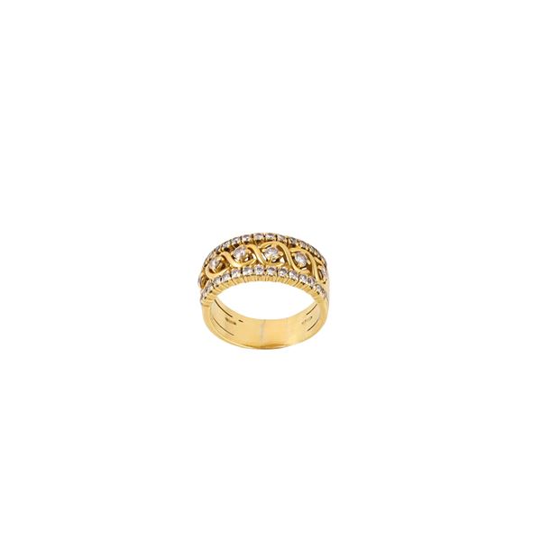 18KT GOLD AND DIAMONDS RING  - Auction JEWELRY, SILVER AND LUXURY BAG - Casa d'Aste International Art Sale