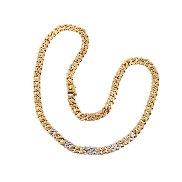 18KT GOLD AND DIAMONDS CHAIN  - Auction JEWELRY, SILVER AND LUXURY BAG - Casa d'Aste International Art Sale