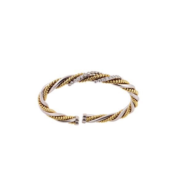 18KT GOLD AND DIAMONDS BANGLE