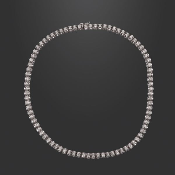 18KT GOLD AND DIAMONDS NECKLACE  - Auction JEWELRY, SILVER AND LUXURY BAG - Casa d'Aste International Art Sale