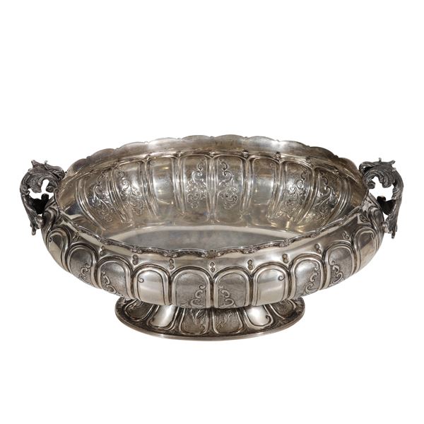 800 SILVER CENTERPIECE  - Auction JEWELRY, SILVER AND LUXURY BAG - Casa d'Aste International Art Sale