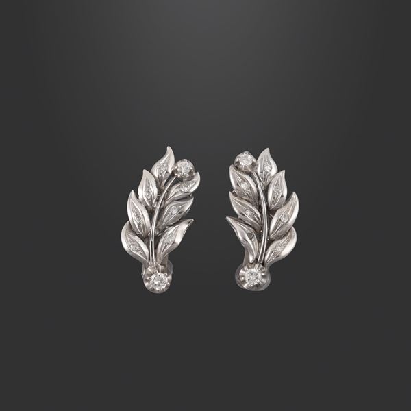 18KT GOLD AND DIAMOND EARRINGS  - Auction JEWELRY, SILVER AND LUXURY BAG - Casa d'Aste International Art Sale