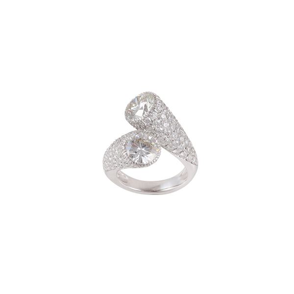 18KT GOLD AND DIAMONDS RING, BY SCAVIA