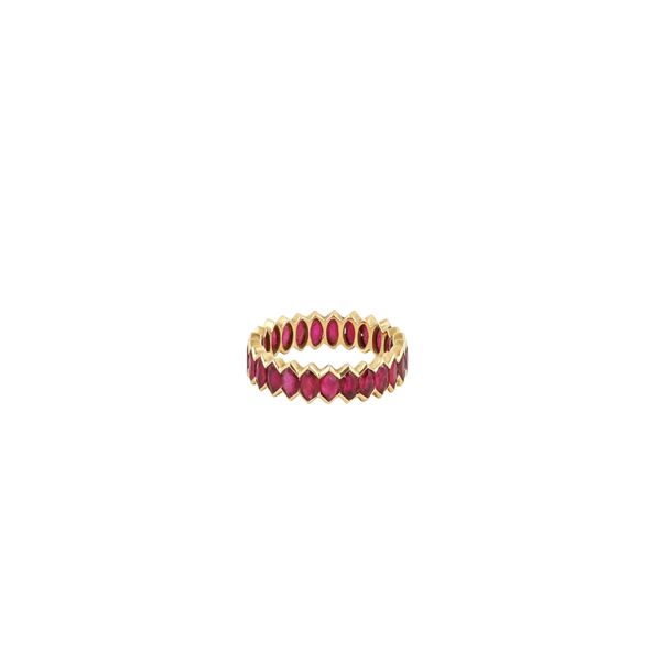 18KT GOLD AND RUBIES RING