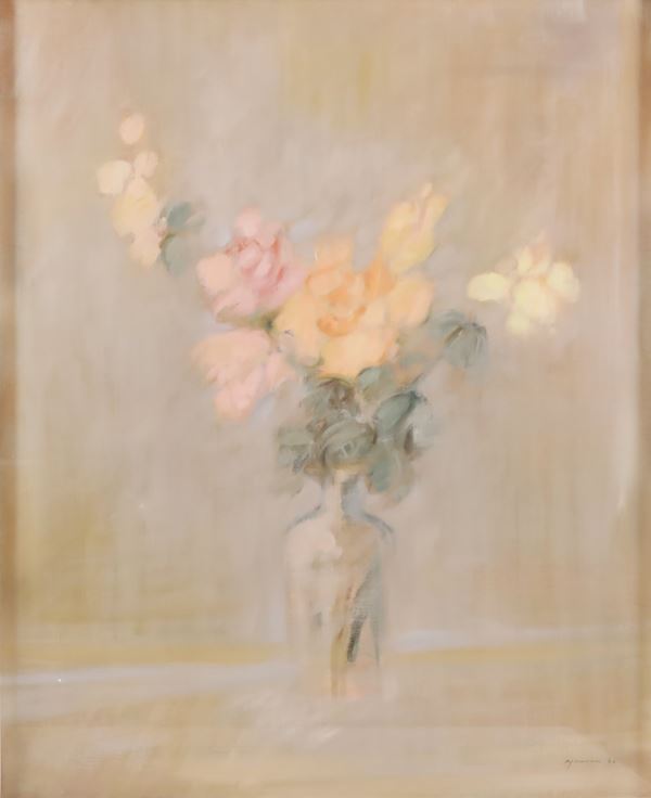 GIUSEPPE AJMONE - VASO DI ROSE