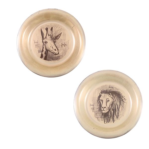 925 SILVER LOT OF PLATS, LE MÉDAILLIER, PARIS FOR BUFFET BERNARD (1928 - 1999)