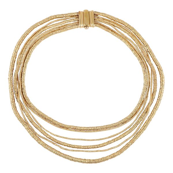 18KT GOLD MULTISTRAND NECKLACE, ORLANDINI