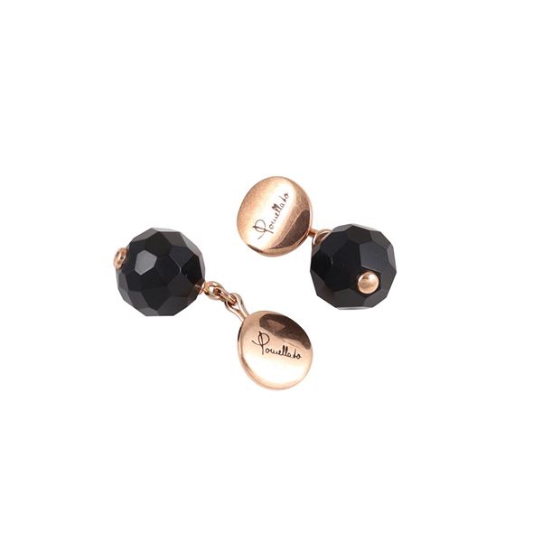 * 18KT GOLD AND JET CUFFLINKS, POMELLATO "Victoria"  - Auction IMPORTANT JEWELS AND FINE SILVER - Casa d'Aste International Art Sale