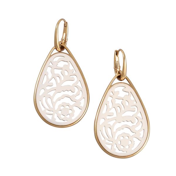 * 18KT GOLD AND AGATE (minor fêlure) EARRINGS, POMELLATO "Victoria"