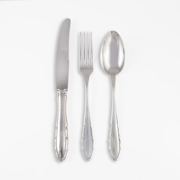 800 SILVER CUTLERY SERVICE SET FOR 12
