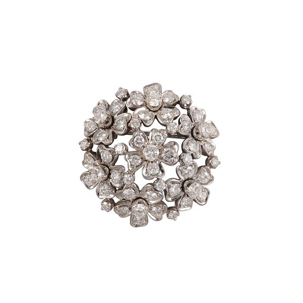 18KT GOLD AND DIAMONDS BROOCH