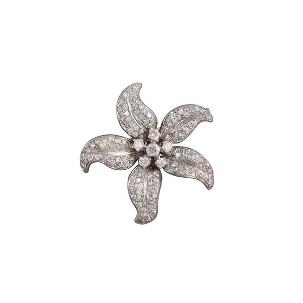 18KT GOLD AND DIAMONDS BROOCH