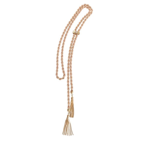 18KT GOLD AND DIAMONDS SAUTOIR