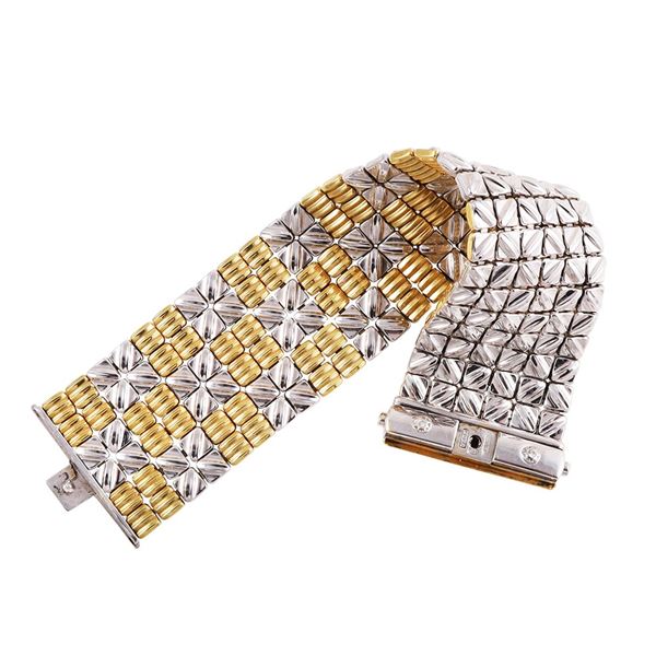 18KT GOLD BRACELET AND DIAMONDS ON THE CLASP, BY CHIMENTO