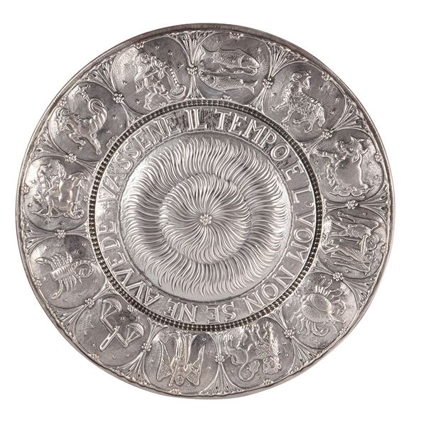 925 SILVER CENTERPIECE, BY GIANMARIA BUCCELLATI, "PIATTO LEONARDESCO"