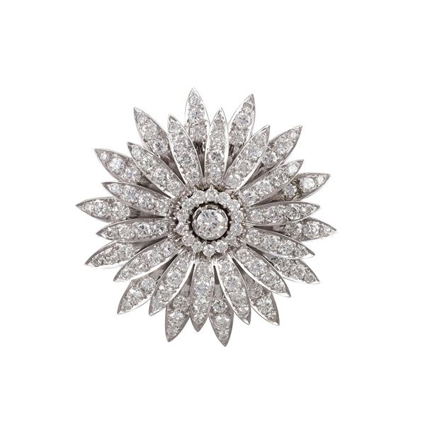 18KT GOLD AND DIAMONDS BROOCH