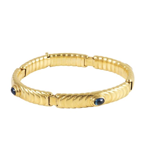 18KT GOLD BRACELET WITH SAPPHIRES