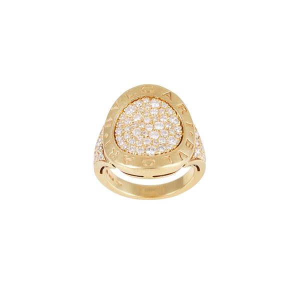 18KT GOLD AND DIAMONDS RING, BY BULGARI