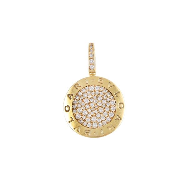 18KT GOLD AND DIAMONDS PENDANT, BY BULGARI
