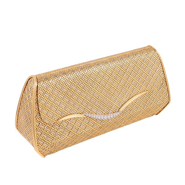 18KT GOLD, PLATINUM AND DIAMONDS CLUTCH (mirror inside)